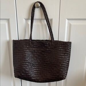 Madewell Dark Brown Woven Tote